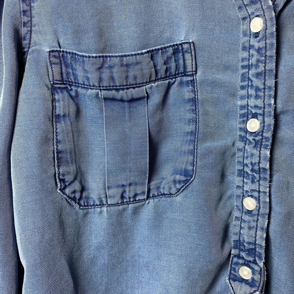 BANANA REPUBLIC Dillon Classic Fit Tencel Denim Utility Shirt Blue Sz Small - Picture 4 of 10